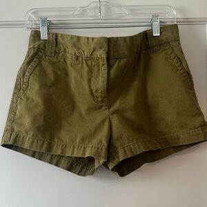 Olive Green Women's 3” “City Fit” J.Crew Shorts